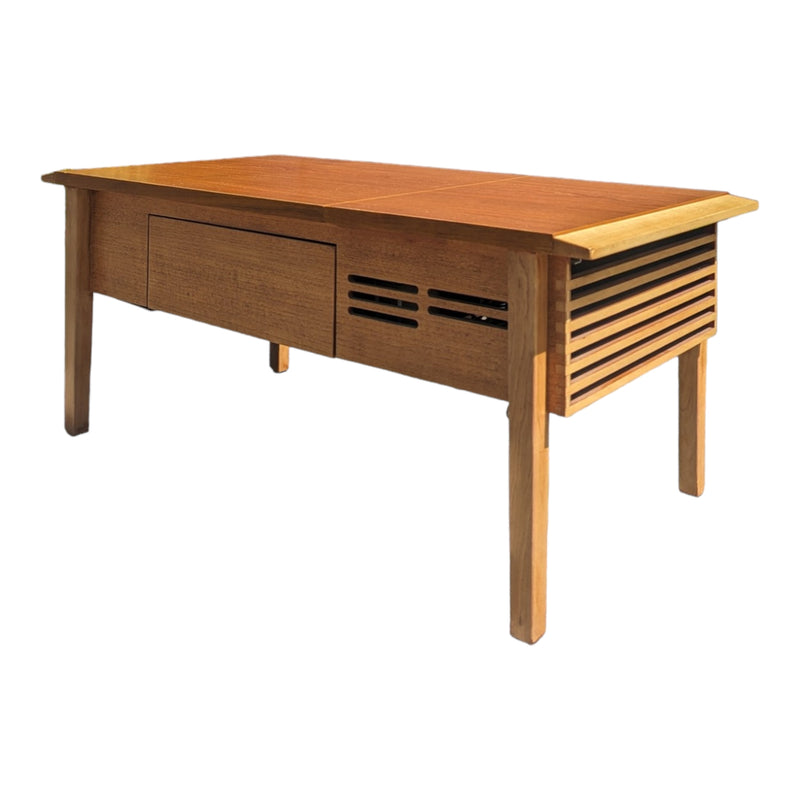 AWA cappuccino Radiogram mid century golden teak