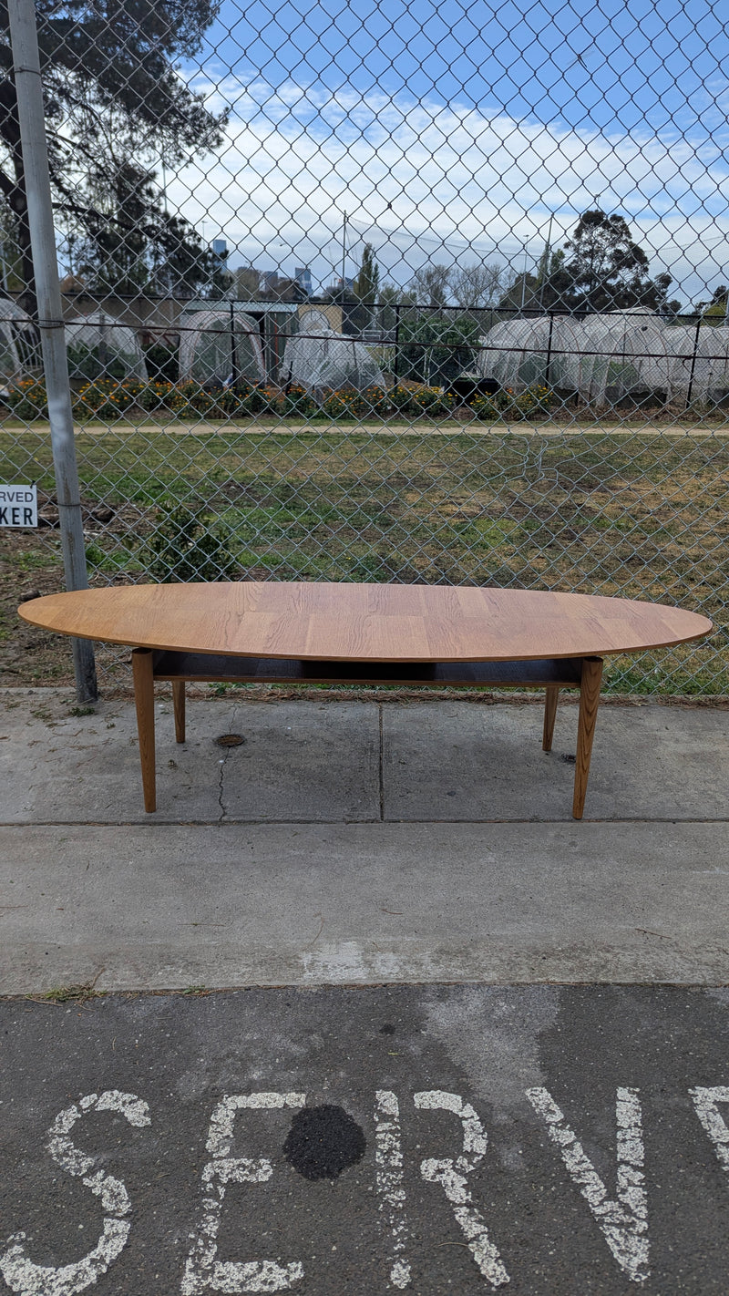Vintage Ikea Stockholm coffee table oak refinished restored