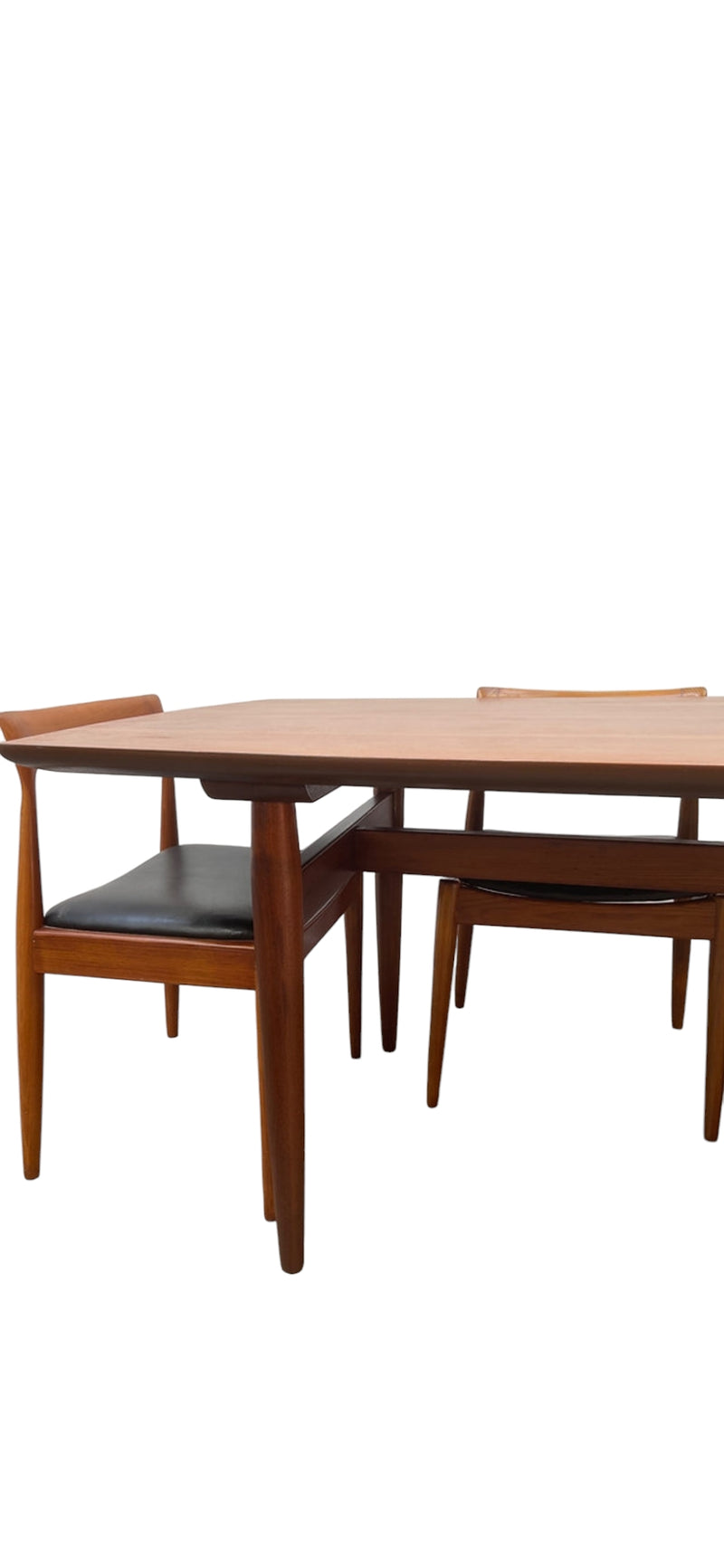 Construction of custom made Mid Century Dining Table Danish Deluxe design