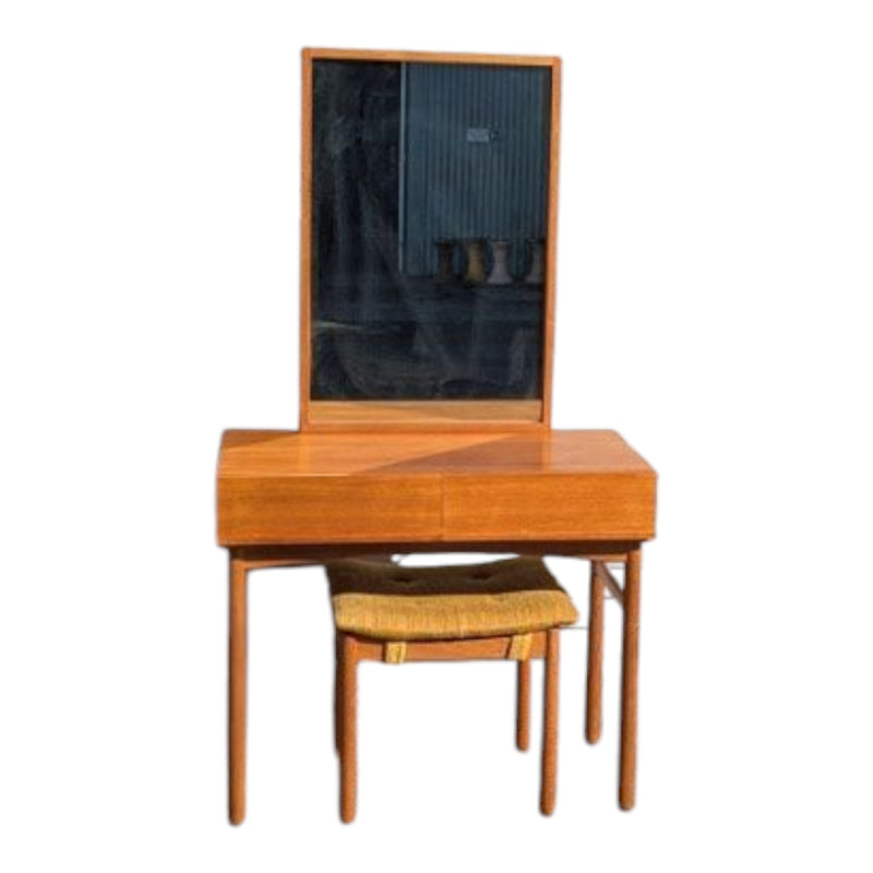 Parker dresser table console study desk small size 1970s full restored lip handle
