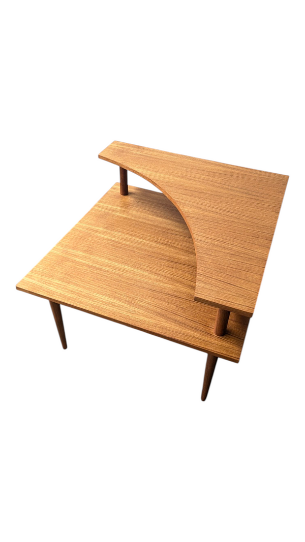 Parker original teak 1970s corner table MCM genuine