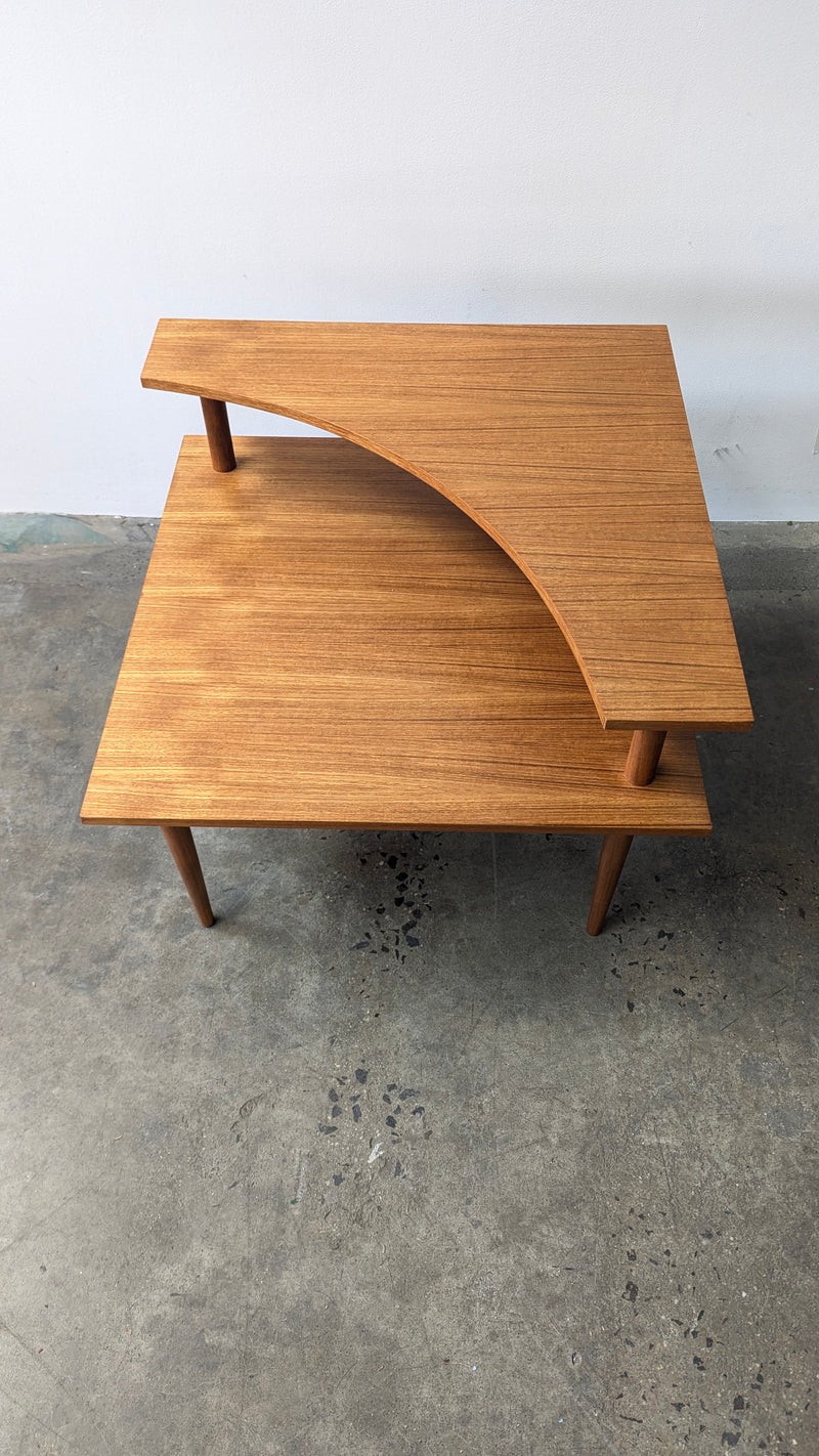 Parker original teak 1970s corner table MCM genuine