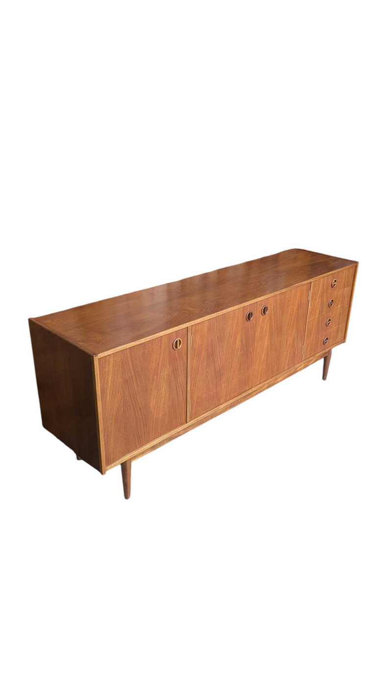 Pre order - Parker Sideboard Authentic Nordic 1960s “Cats Eyes” Vintage teak MCM 4 door version