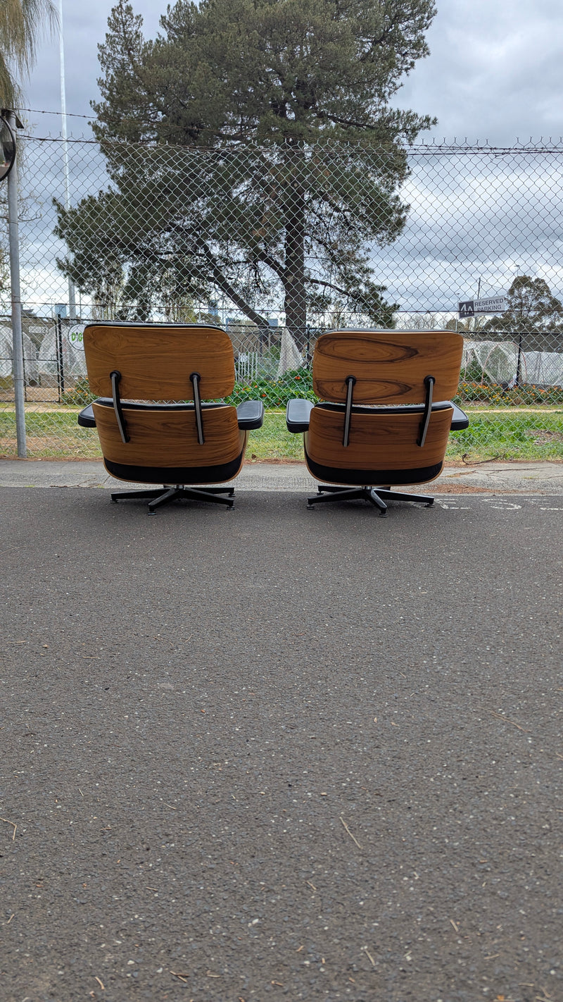 Restoration pair of Eames chairs replica