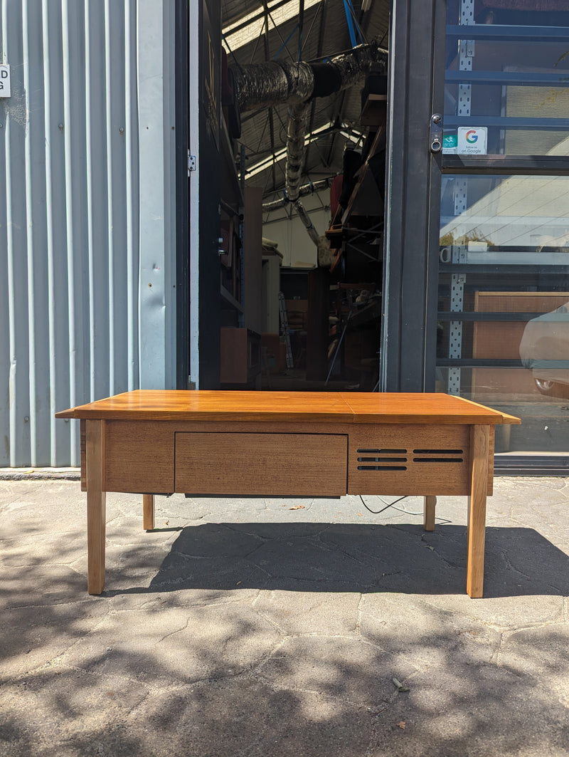 AWA cappuccino Radiogram mid century golden teak