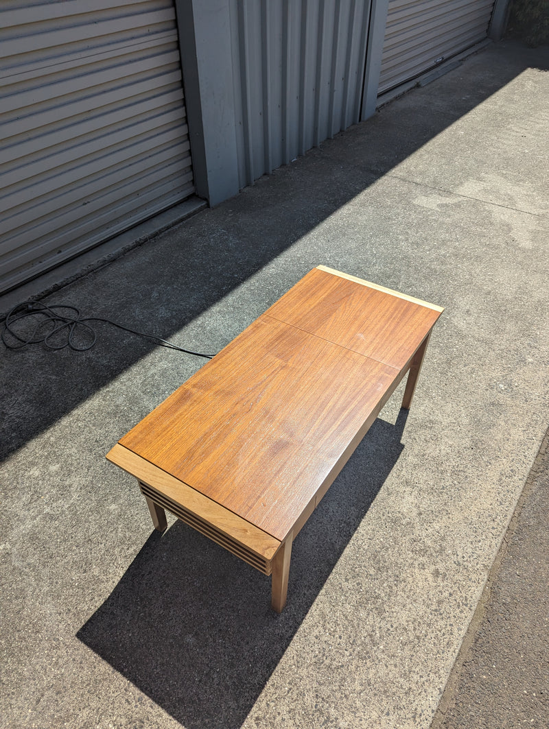 AWA cappuccino Radiogram mid century golden teak