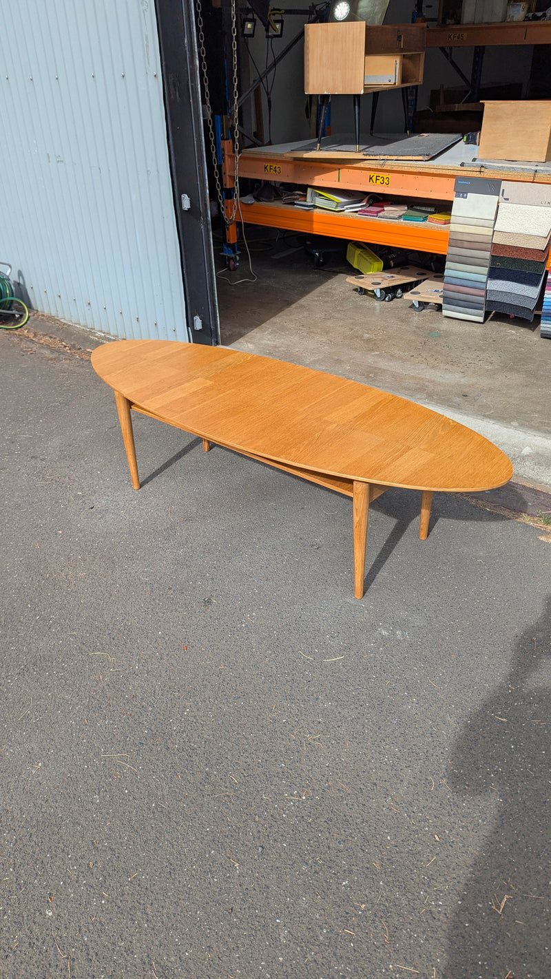 Vintage Ikea Stockholm coffee table oak refinished restored