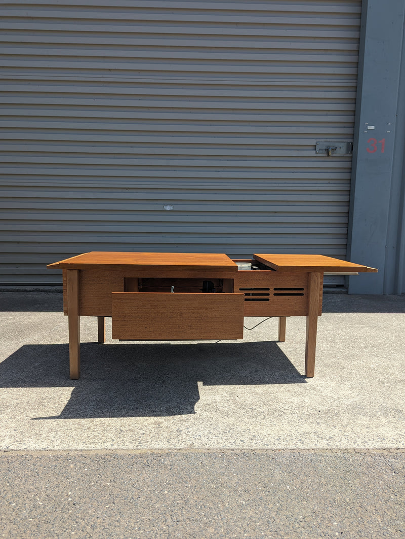 AWA cappuccino Radiogram mid century golden teak
