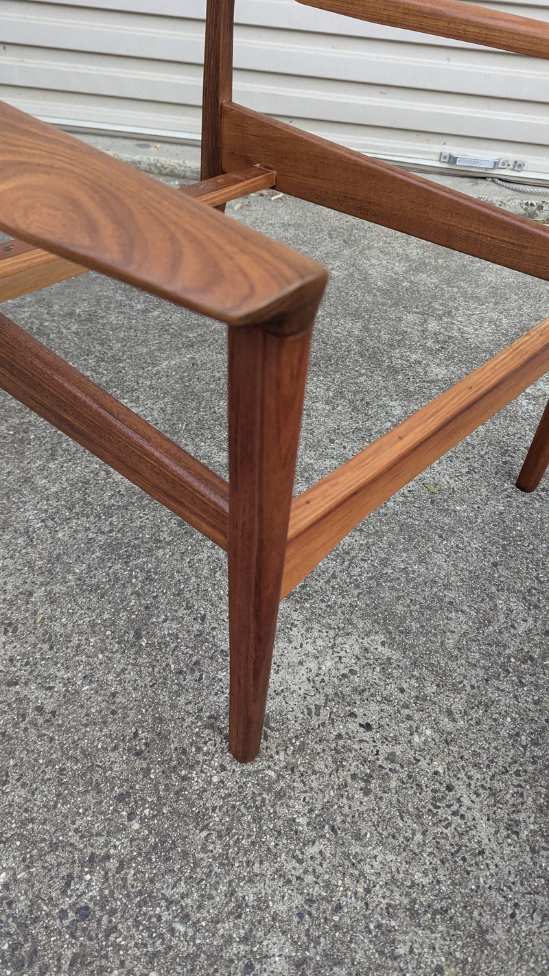 Restoration of Fler mid century Selberg armchair with Parker ottoman