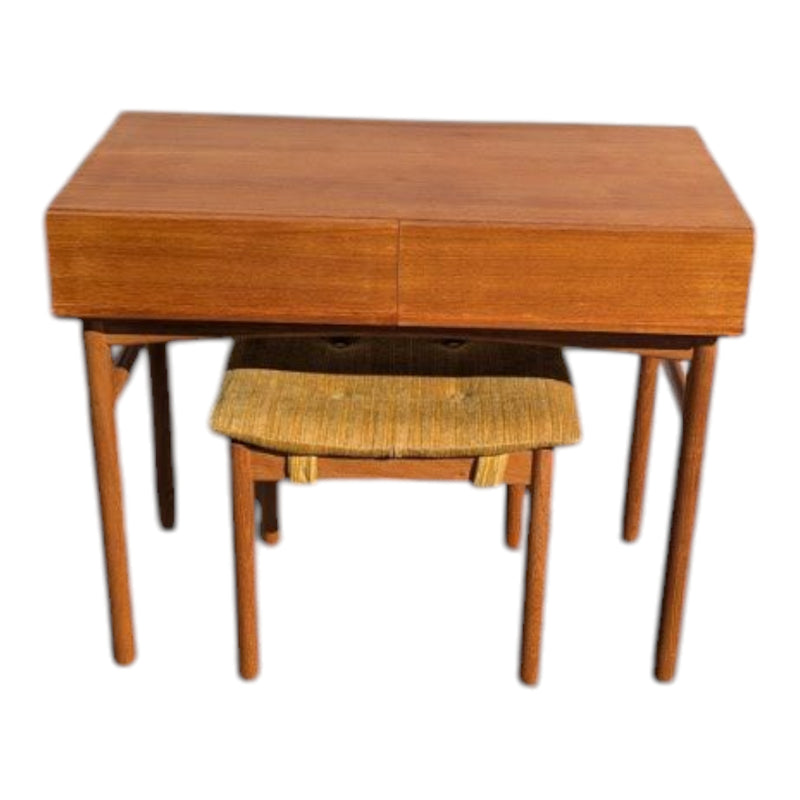 Parker dresser table console study desk small size 1970s full restored lip handle