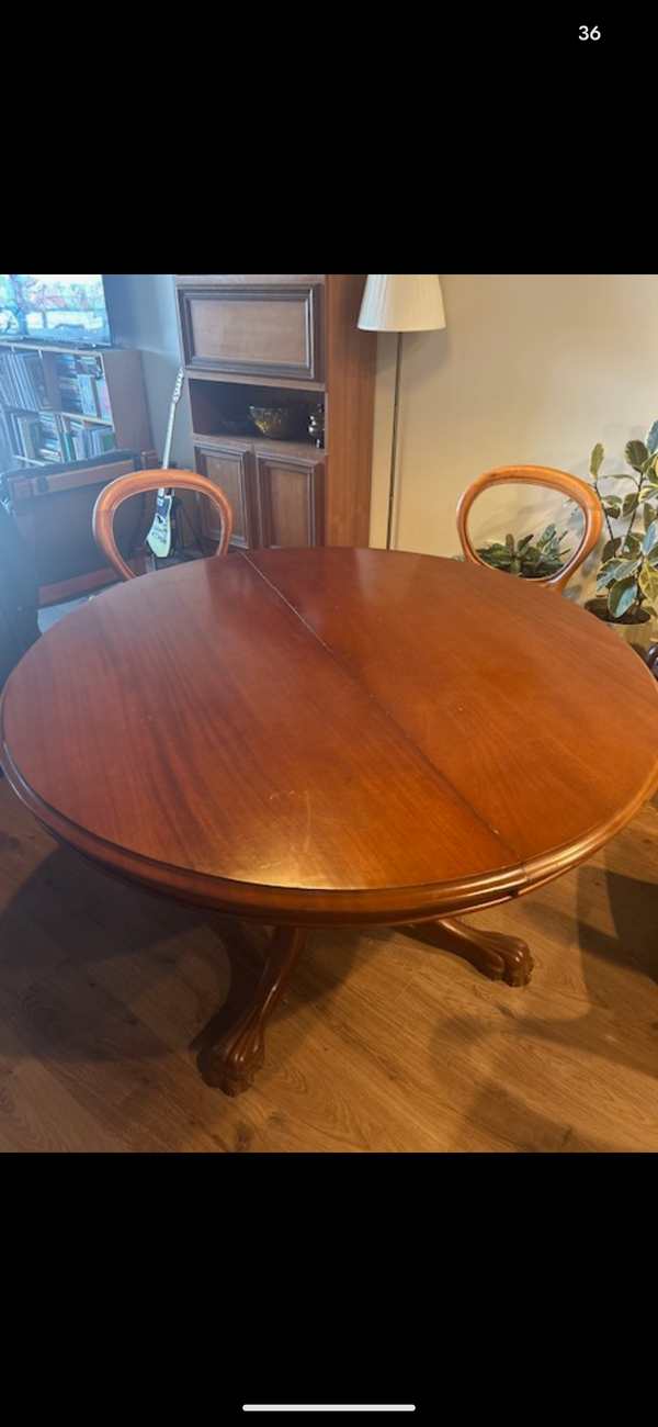 Restoration of antique dining table