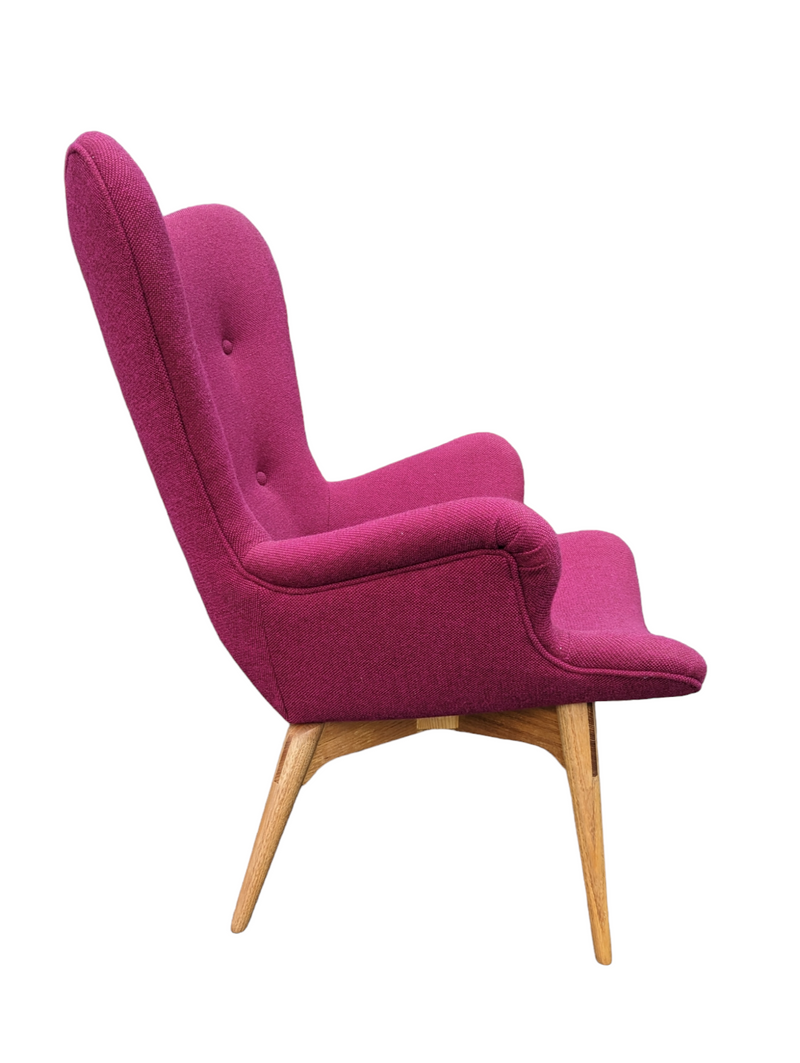 Original Genuine restored Featherston contour armchair R160 Kvadrat Hallingdale fabric