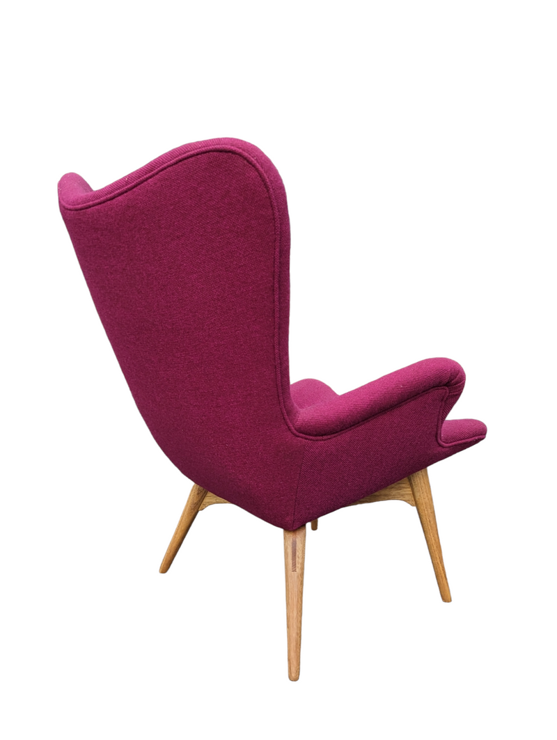 Original Genuine restored Featherston contour armchair R160 Kvadrat Hallingdale fabric