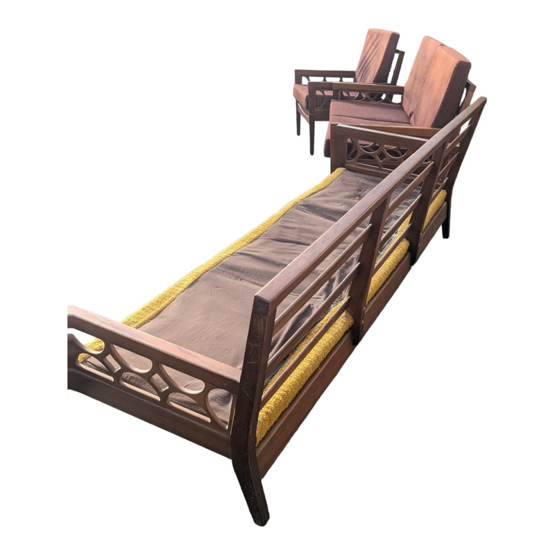 Avalon furniture 5 piece teak lounge suite MCM 1960s