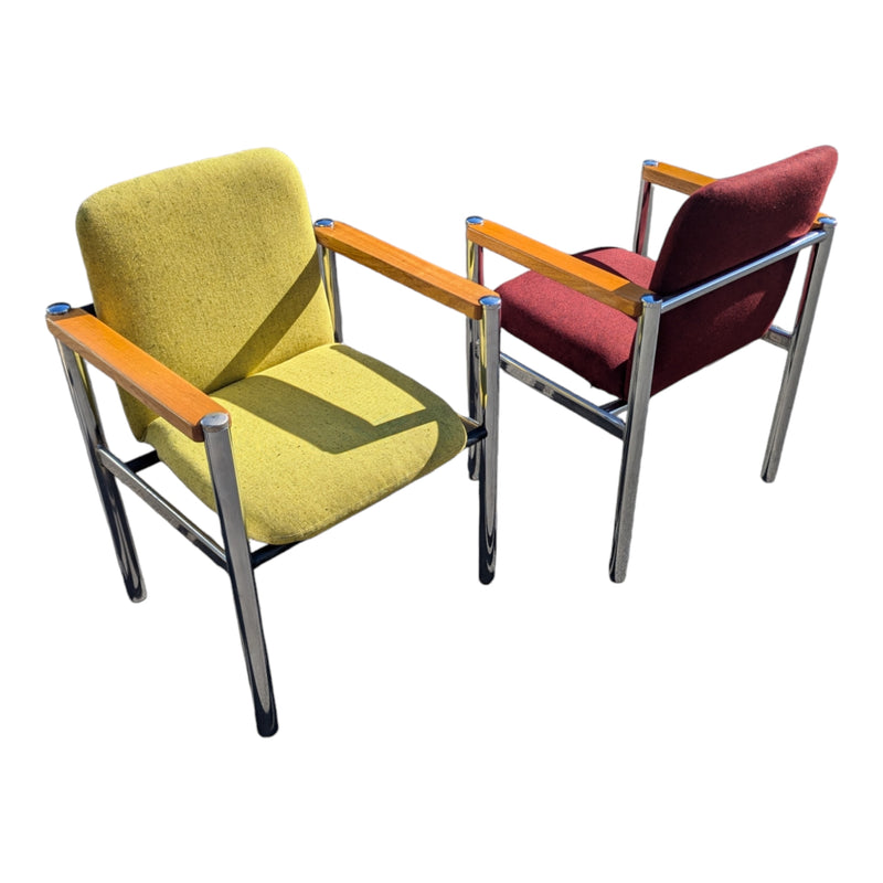 Yellow post modern office armchair occasional chairs by Sebel