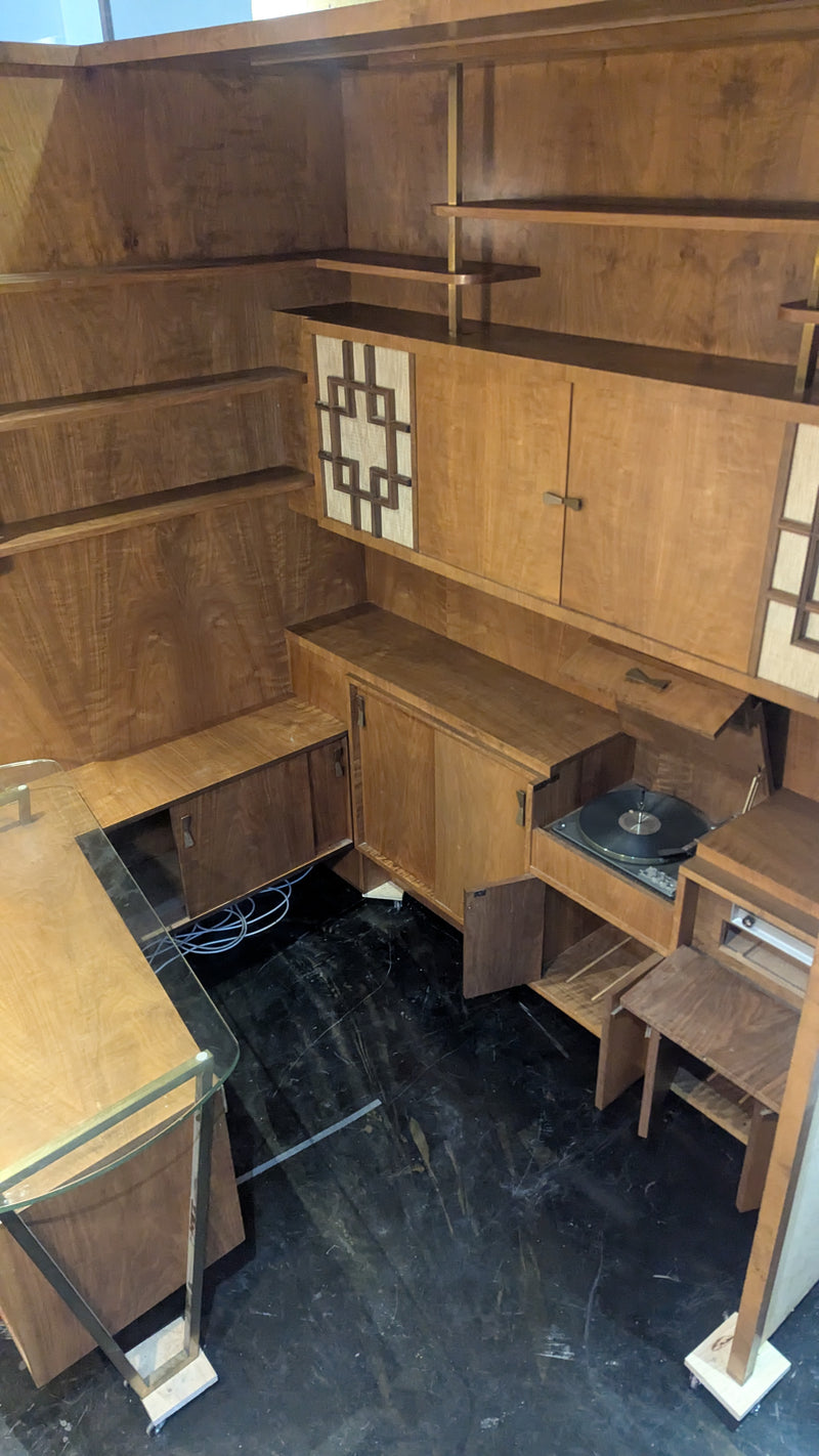 Rudowski MCM desk wall corner unit turntable radio sideboard 1965 bespoke rare