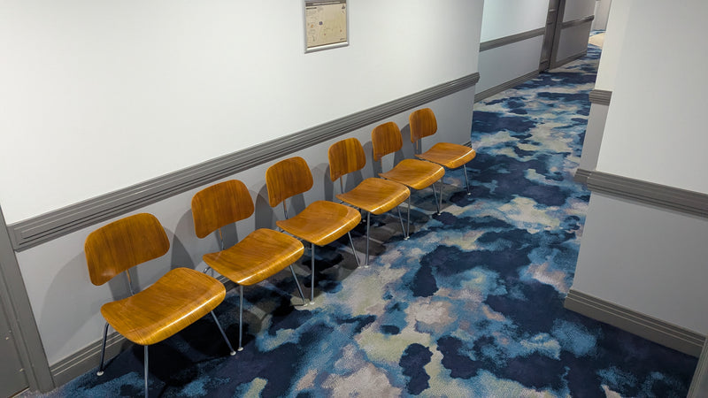 Restoration of original Eames Moulded Plywood DCM Dining Chairs with Metal Base