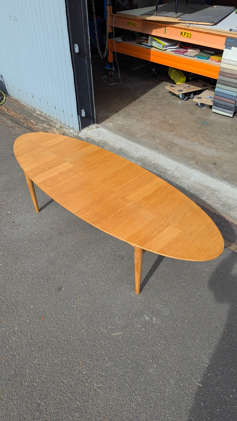 Vintage Ikea Stockholm coffee table oak refinished restored