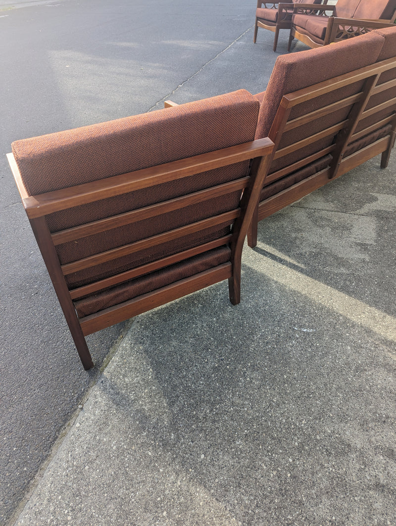 Avalon furniture 5 piece teak lounge suite MCM 1960s