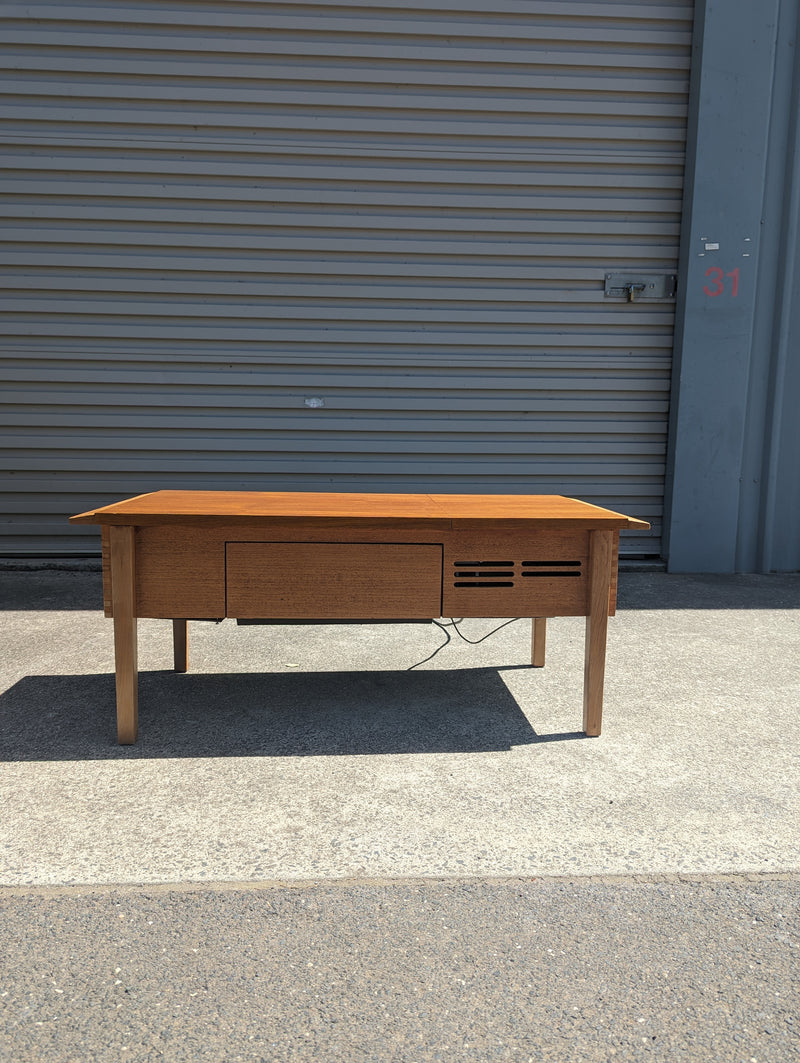 AWA cappuccino Radiogram mid century golden teak