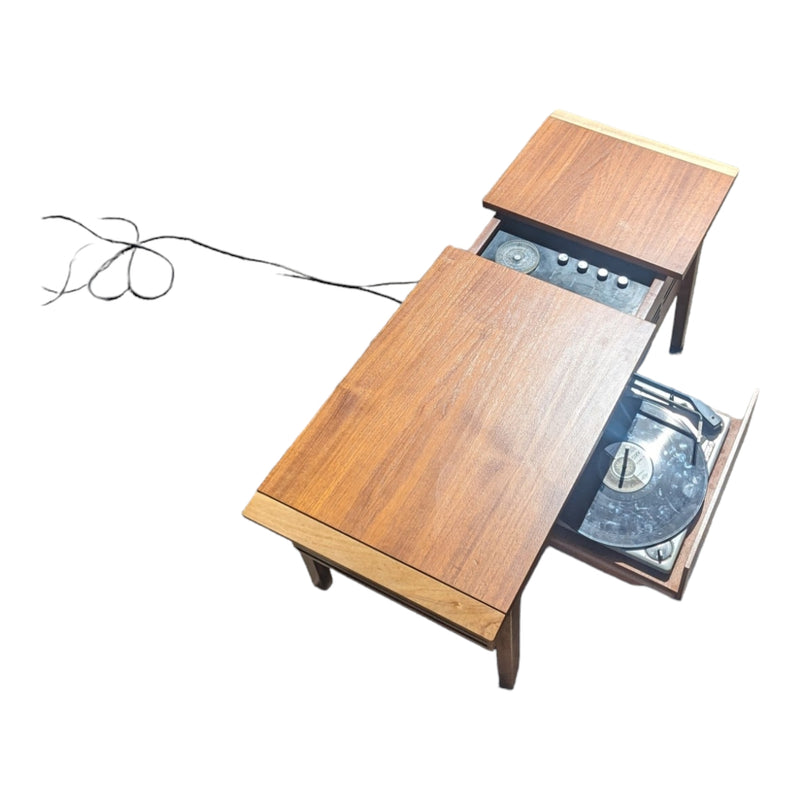 AWA cappuccino Radiogram mid century golden teak