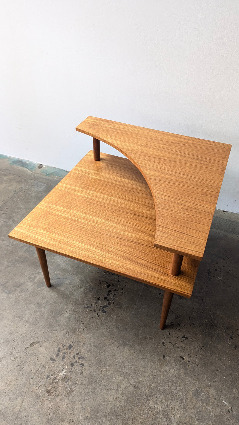 Parker original teak 1970s corner table MCM genuine