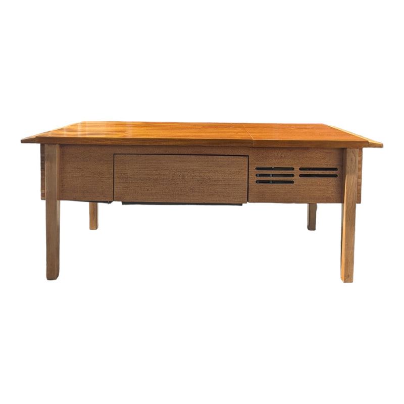 AWA cappuccino Radiogram mid century golden teak