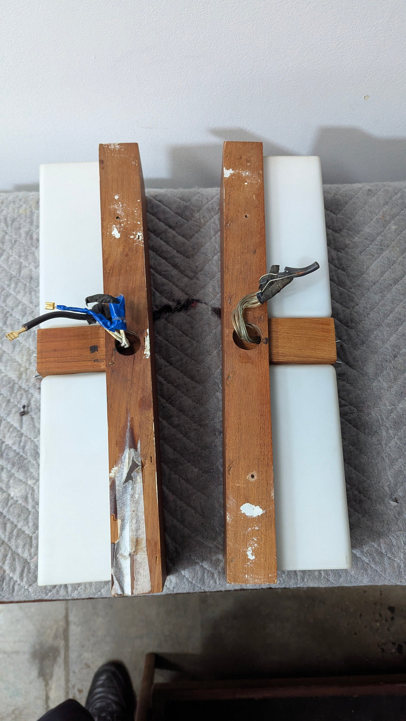 Wall sconces mid century original restored 1960s