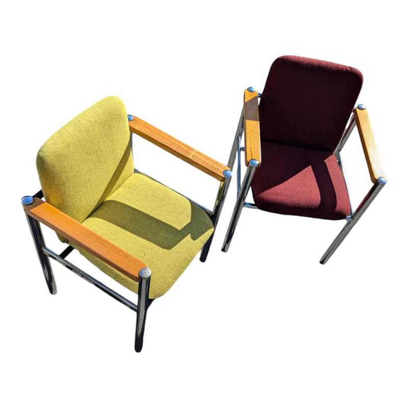Yellow post modern office armchair occasional chairs by Sebel