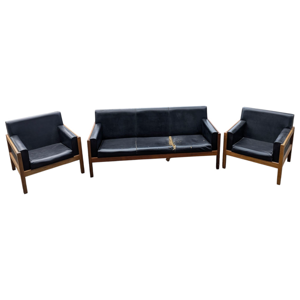 Pair of armchairs mid century in the style of Afra & Tobia Scarpa 'Bastiano'