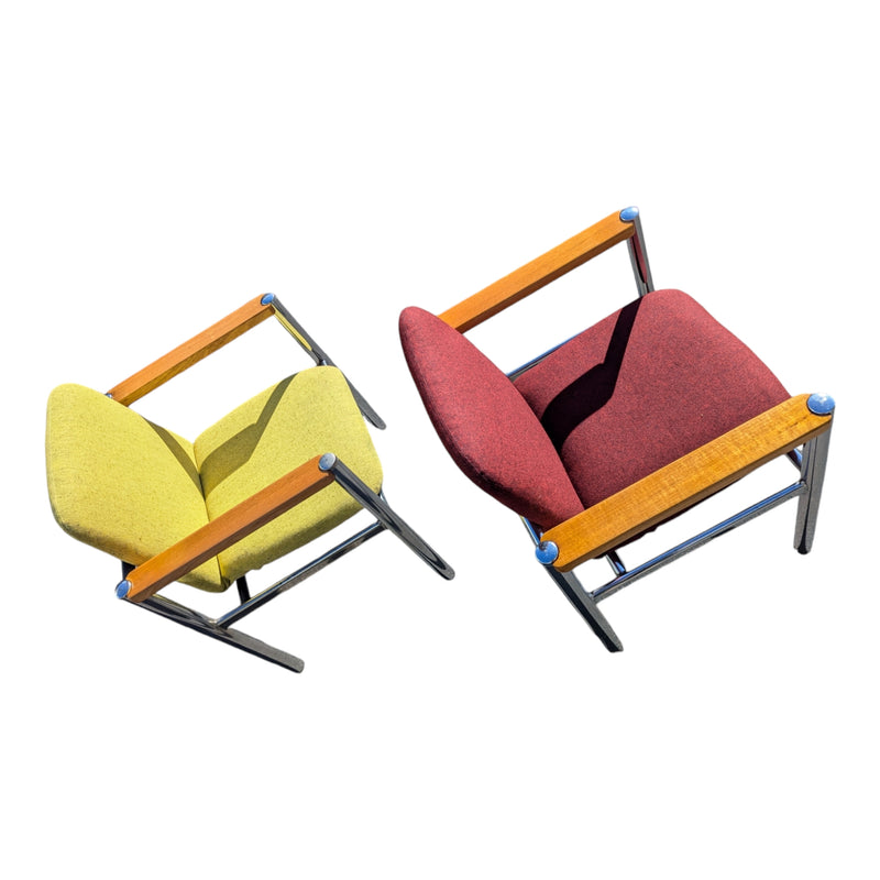 Yellow post modern office armchair occasional chairs by Sebel