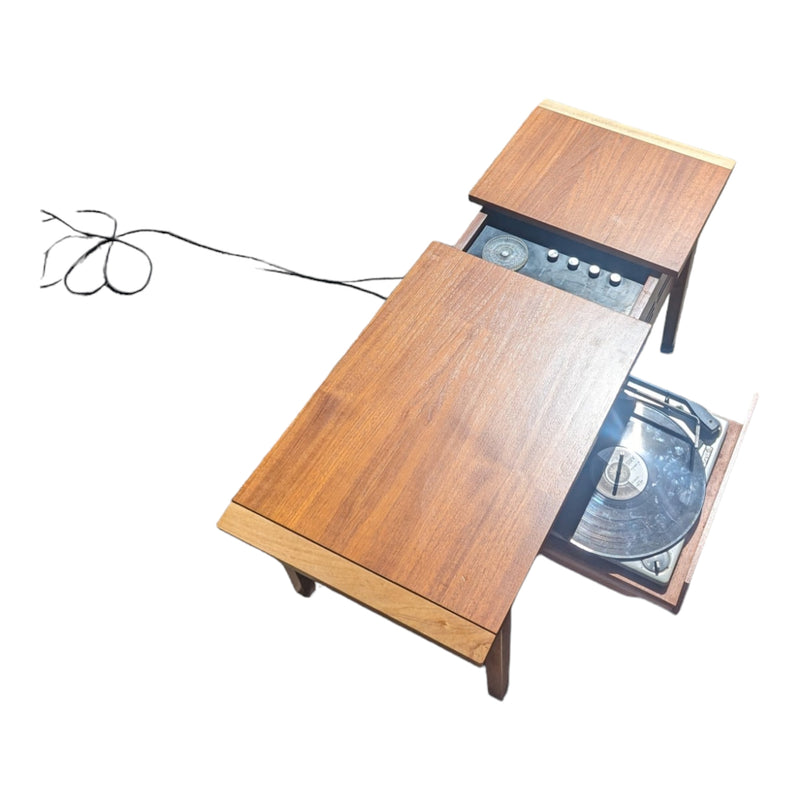 AWA cappuccino Radiogram mid century golden teak