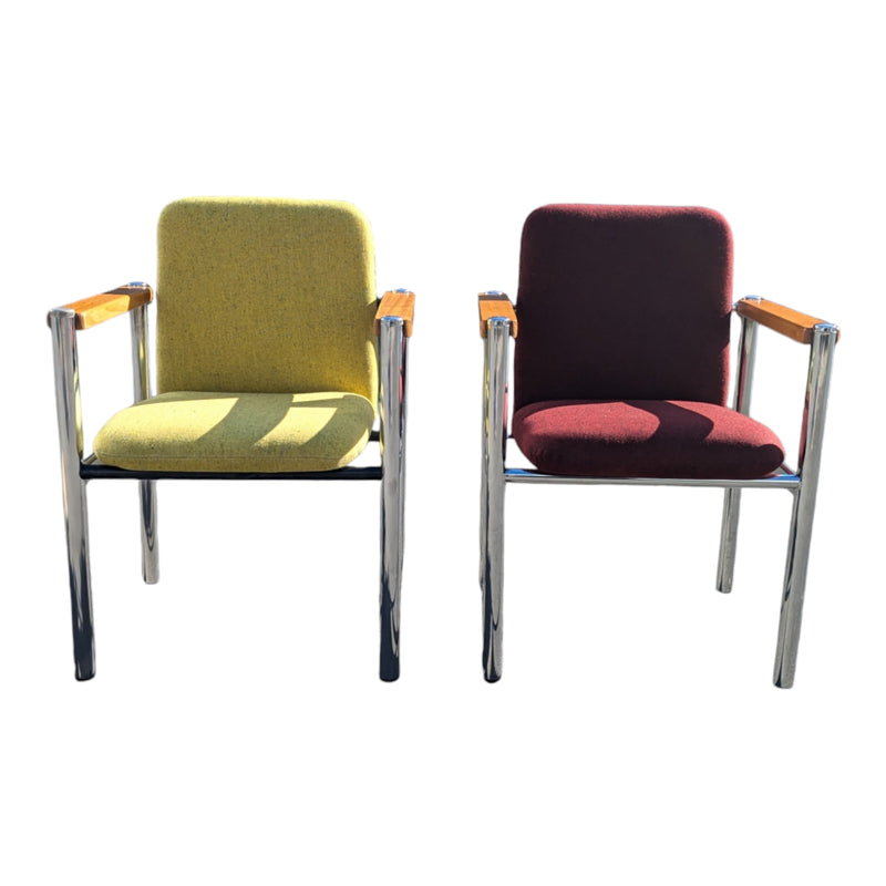 Yellow post modern office armchair occasional chairs by Sebel