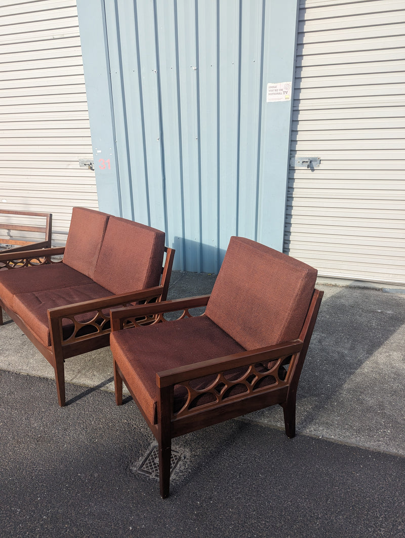 Avalon furniture 5 piece teak lounge suite MCM 1960s