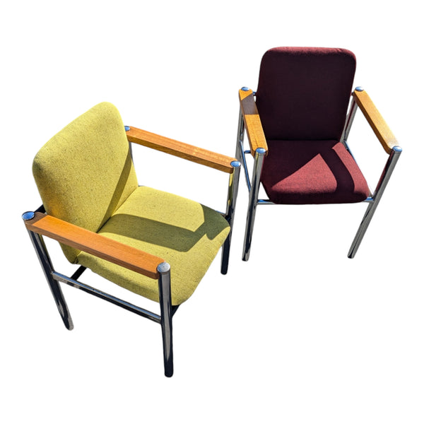 Pair (two) post modern office armchairs occasional chairs by Sebel