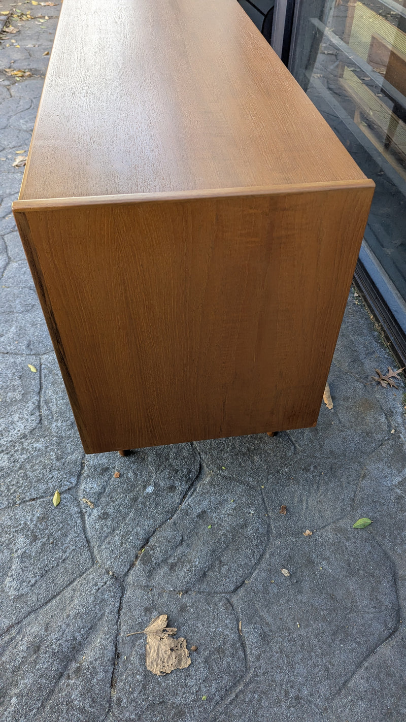 Parker Sideboard Authentic Nordic 1960s “Cats Eyes” Vintage teak MCM 2 door, 4 drawer version