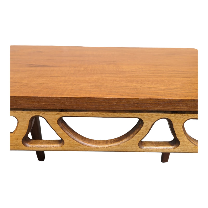 Original Avalon coffee table fully restored teak rectangle small