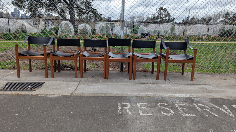 Authentic Featherston hob dining chairs X 6
