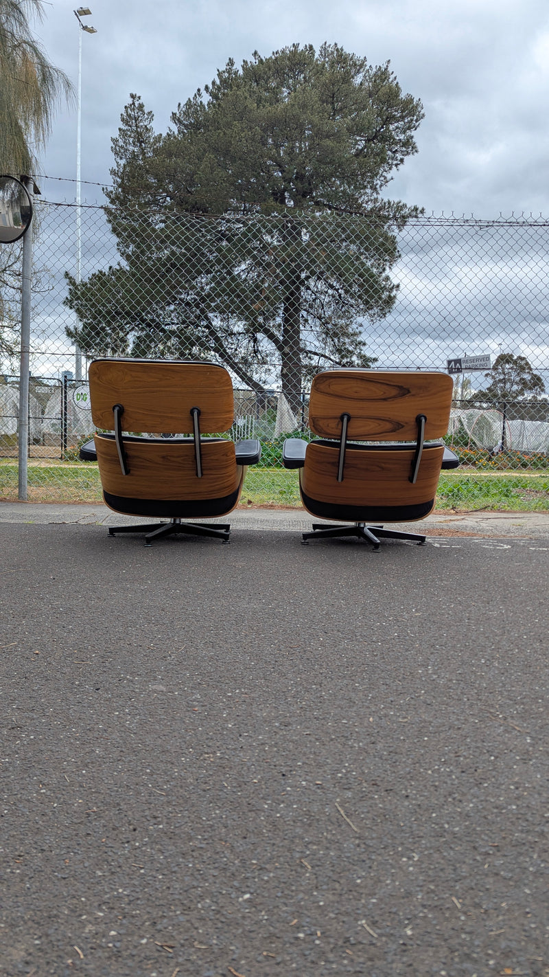 Restoration pair of Eames chairs replica