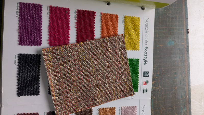 Danish Deluxe 3 seater couch fully restored 1960s Inga Warwick fabric