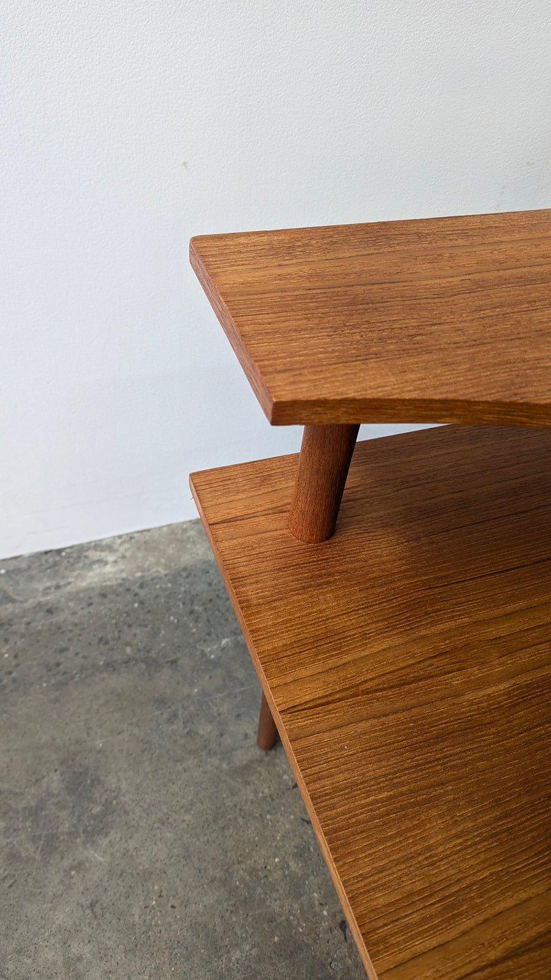 Parker original teak 1970s corner table MCM genuine