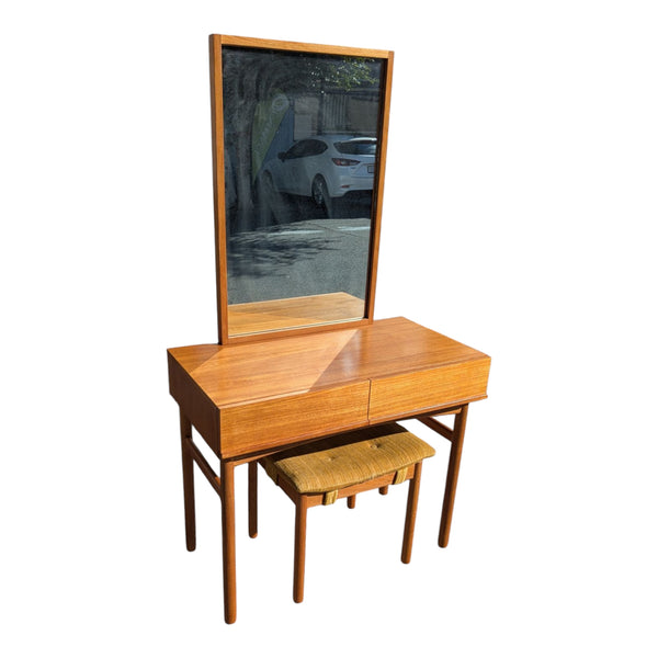Parker dresser table console study desk small size 1970s full restored lip handle