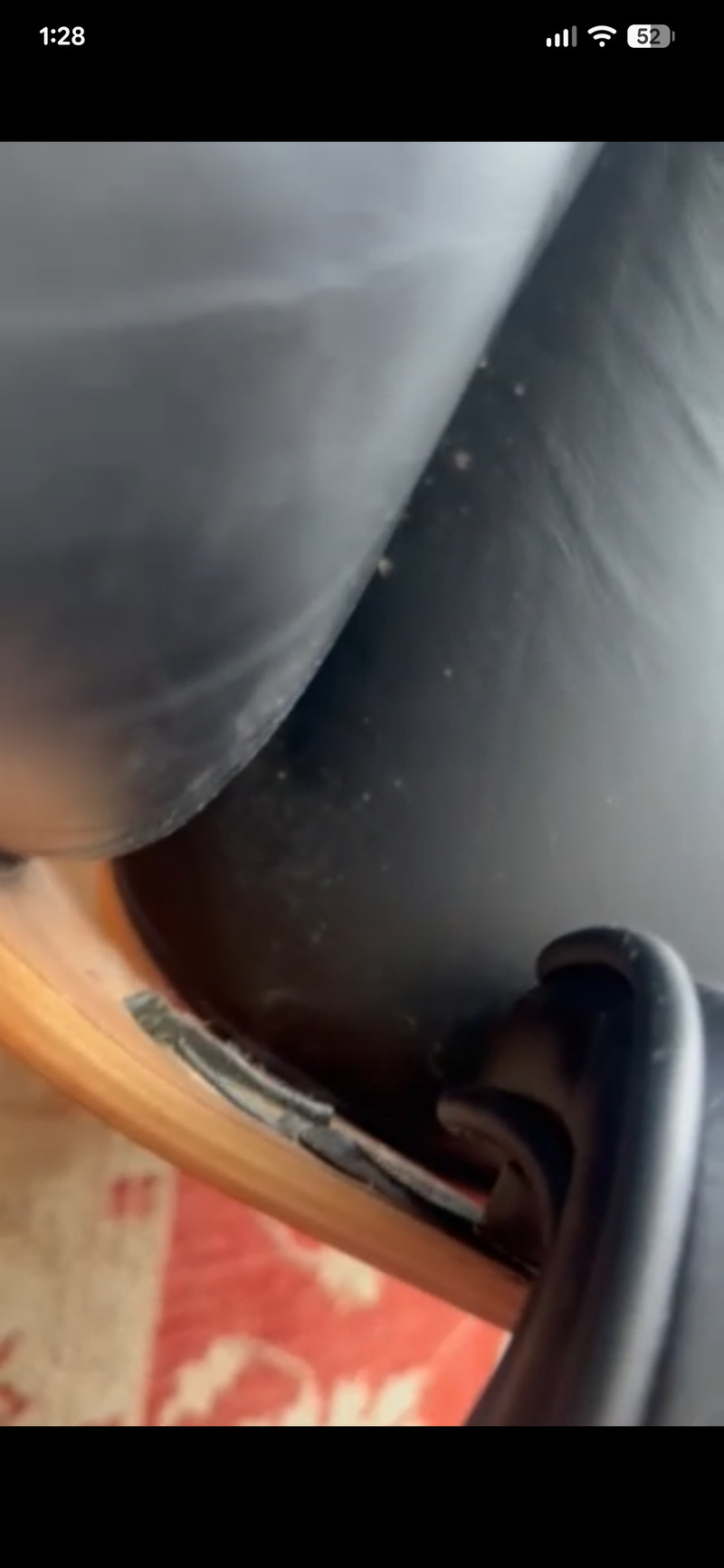 Restoration of original Charles Eames chair Herman Miller model shock mount repair