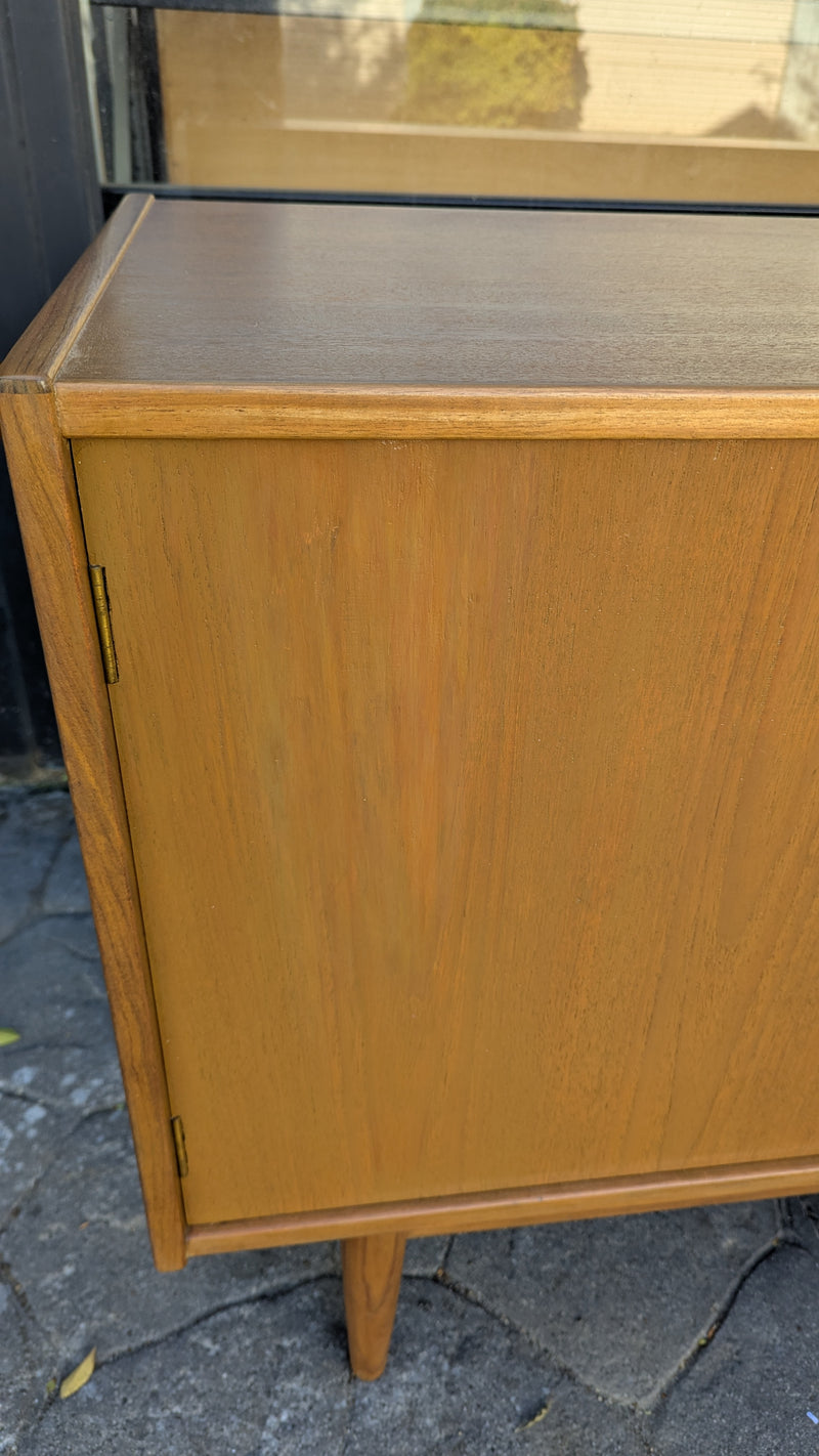 Parker Sideboard Authentic Nordic 1960s “Cats Eyes” Vintage teak MCM 2 door, 4 drawer version