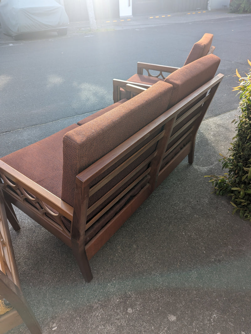 Avalon furniture 5 piece teak lounge suite MCM 1960s