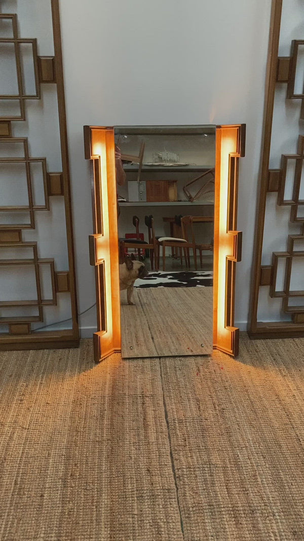 Rudowski mirror feature light wall fitting 1965 bespoke rare