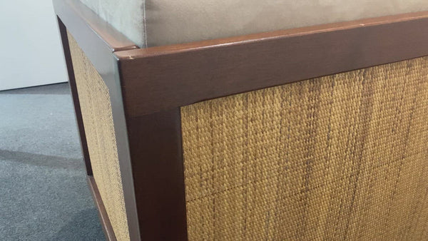 Original Parker rattan modular lounge couch set MCM restored 1970s