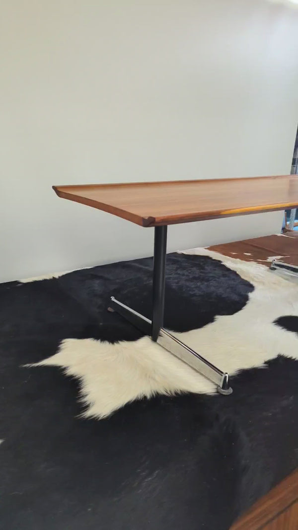 Fully restored Fler Fleredo rectangle lip coffee table chrome metal legs
