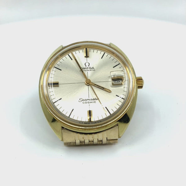 Original fully restored Omega Seamaster cosmic automatic gents watch 1960s gold plated 36mm Cal 565
