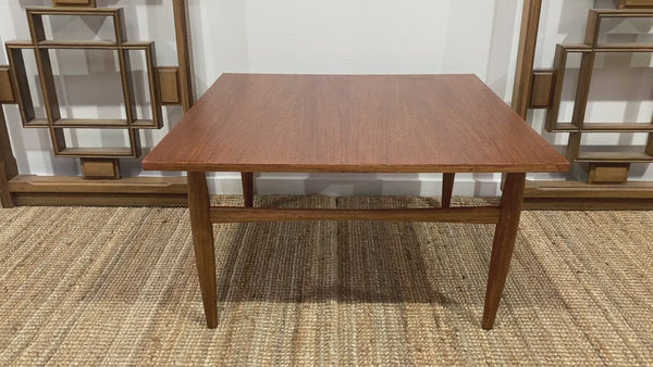 Parker square restored original coffee corner table MCM 1960s teak
